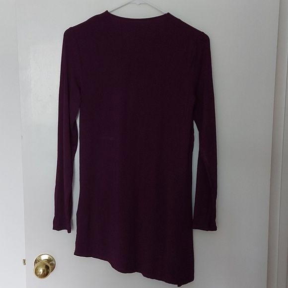 LNBF purple jersey and chiffon long sleeve top - Picture 4 of 4